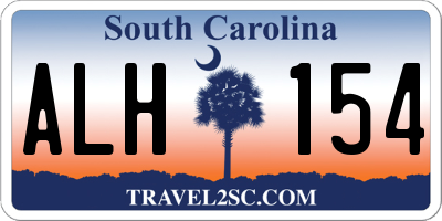SC license plate ALH154