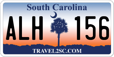 SC license plate ALH156