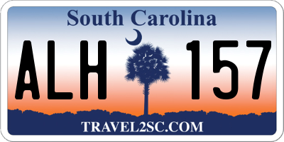 SC license plate ALH157
