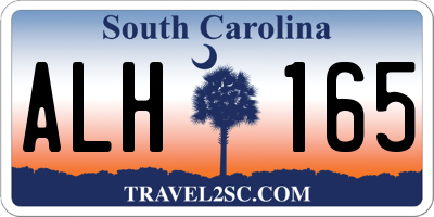 SC license plate ALH165