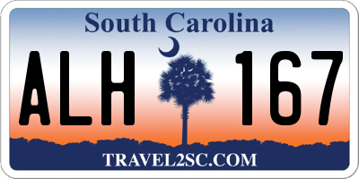 SC license plate ALH167