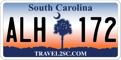 SC license plate ALH172