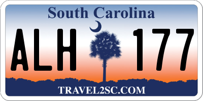 SC license plate ALH177