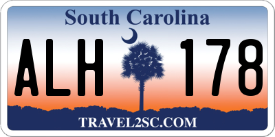 SC license plate ALH178