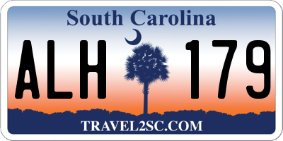 SC license plate ALH179