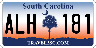 SC license plate ALH181