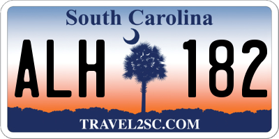 SC license plate ALH182