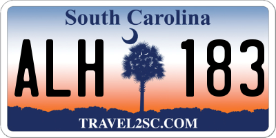 SC license plate ALH183
