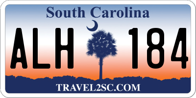 SC license plate ALH184