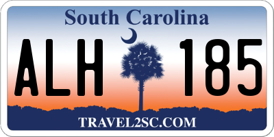 SC license plate ALH185