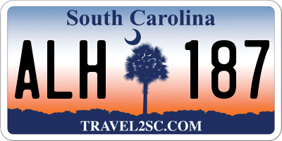 SC license plate ALH187