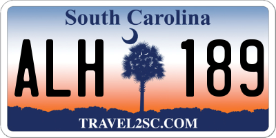 SC license plate ALH189