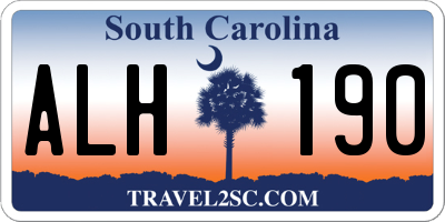 SC license plate ALH190
