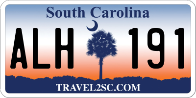 SC license plate ALH191