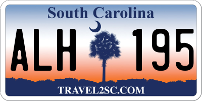 SC license plate ALH195