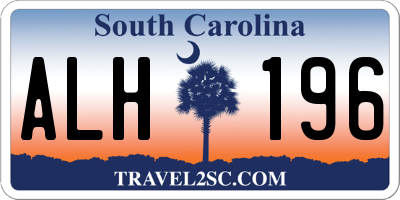 SC license plate ALH196