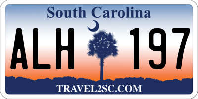SC license plate ALH197