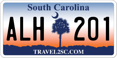 SC license plate ALH201