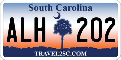 SC license plate ALH202