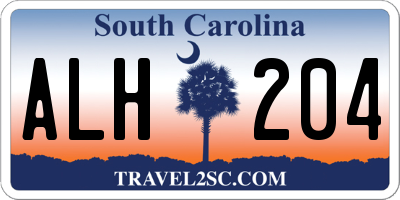 SC license plate ALH204
