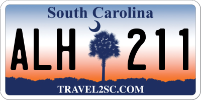 SC license plate ALH211