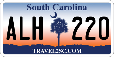 SC license plate ALH220