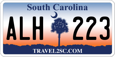 SC license plate ALH223