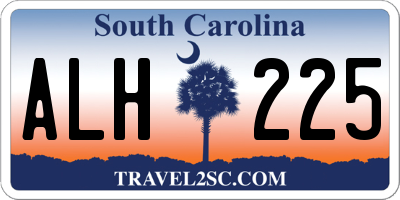SC license plate ALH225