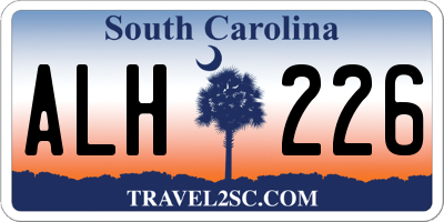 SC license plate ALH226