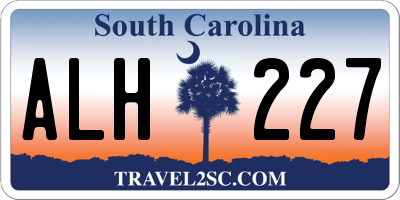 SC license plate ALH227