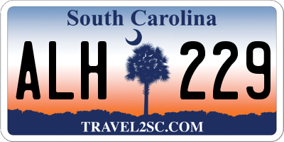 SC license plate ALH229