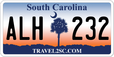 SC license plate ALH232