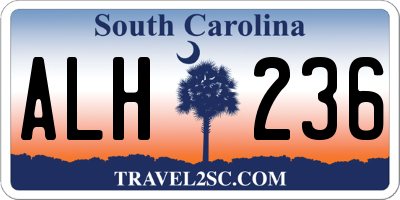 SC license plate ALH236