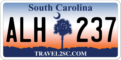 SC license plate ALH237