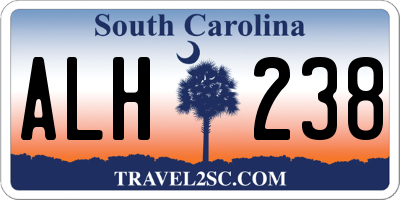 SC license plate ALH238