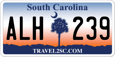 SC license plate ALH239