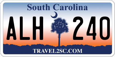 SC license plate ALH240