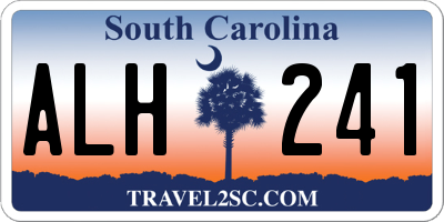 SC license plate ALH241