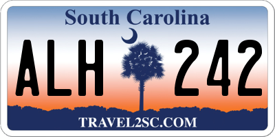 SC license plate ALH242