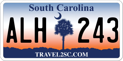 SC license plate ALH243