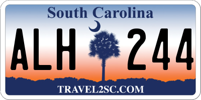 SC license plate ALH244