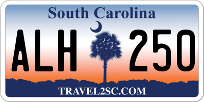 SC license plate ALH250