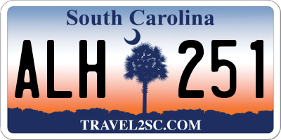 SC license plate ALH251