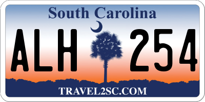 SC license plate ALH254