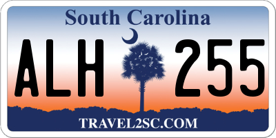 SC license plate ALH255