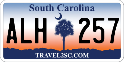 SC license plate ALH257