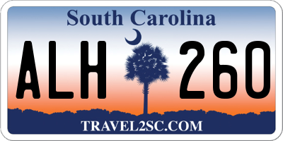 SC license plate ALH260