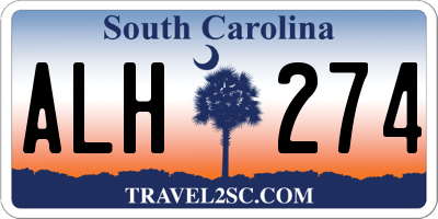 SC license plate ALH274