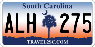 SC license plate ALH275