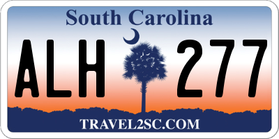 SC license plate ALH277